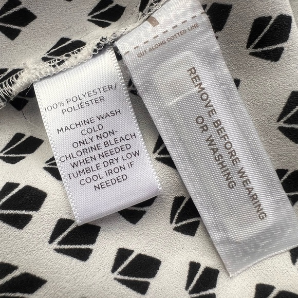 NWOT Ann Taylor Loft Black and White Sheer Tee S - Picture 8 of 8